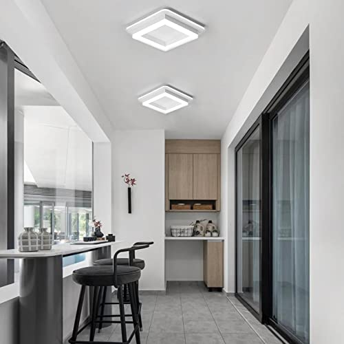 2 Packs Square Flush Mount Ceiling Light