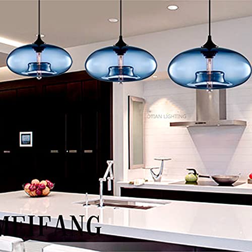 Industrial Pendant Light Shade of Onion Vintage Chandelier E26 Pendant Lighting for Kitchen Island Colorful Glass Cage