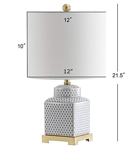 Cleo 21.5" Ceramic Metal Ginger Jar Table Lamp