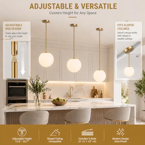 Gold Globe Pendant Light