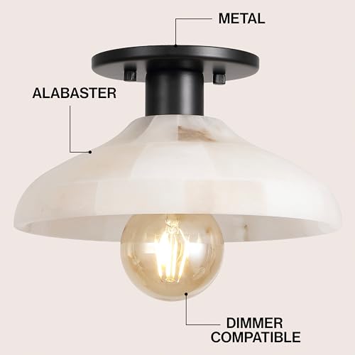 Amara 1 Light Semi Flush Mount Metal 10"