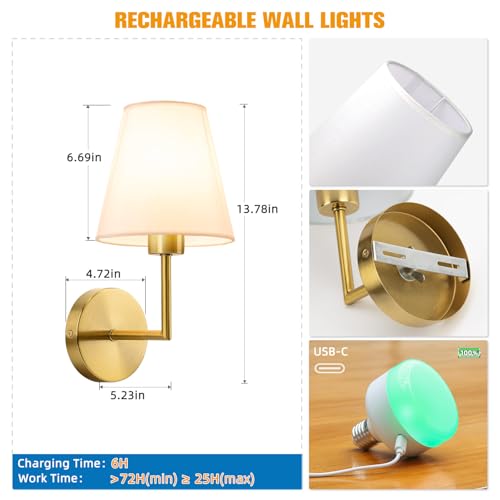 13.8 inch Battery Operated Wall Sconce Set of 2 (2 Count)