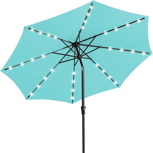 9' Patio Umbrella with Solar Lights
