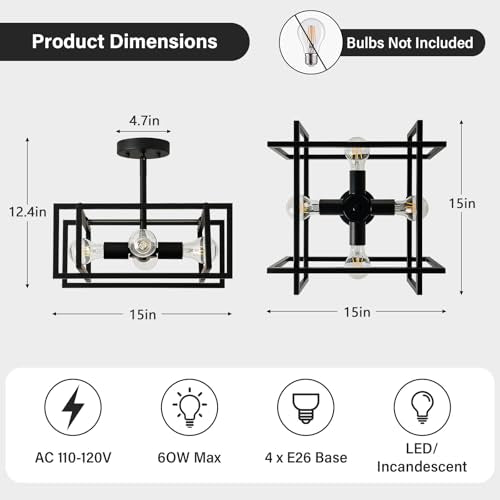 Black Ceiling Light