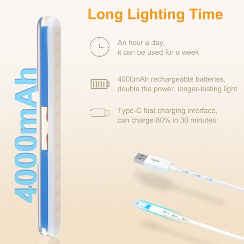 2 Pack Rechargeable Vanity Lights for Mirror (2 Count)
