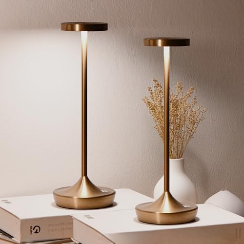 2 Pack Rechargeable Cordless Table Lamps 6000mAh LED Battery Table Light
