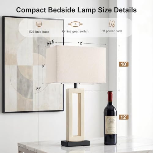 22" Modern Ceramic Table Lamps Set of 2 (2 Count)