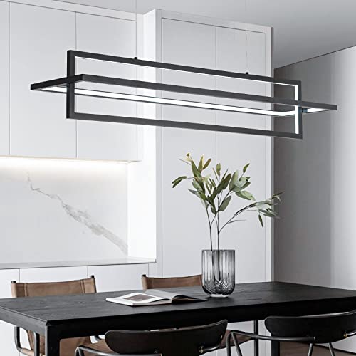 Modern LED Linear Rectangle Chandelier