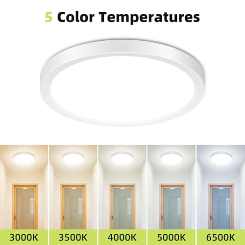 6PACK 7 Inch White Flush Mount Ceiling Light (6 Count)