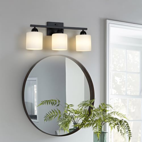 Milk Glass Vanity Lights for Bathroom