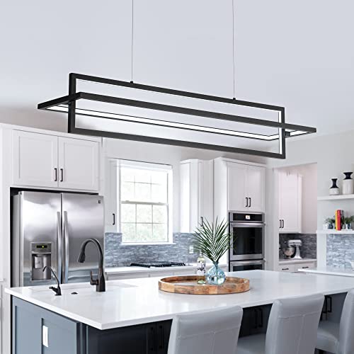 Modern LED Linear Rectangle Chandelier