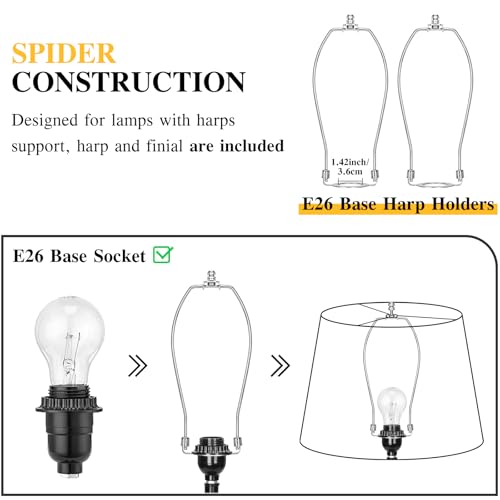 Black Drum Lamp Shades Set of 2