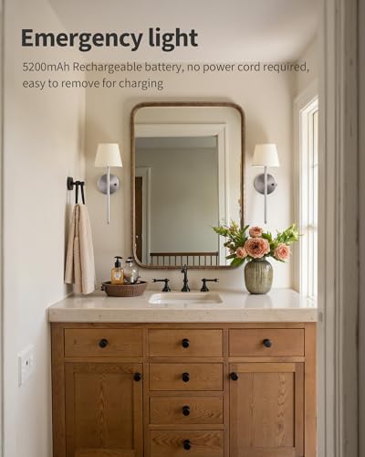 Cordless Small Wall Sconce Set of 2 (2 Count)