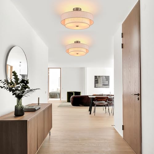 18" Chrome Semi Flush Mount Ceiling Light