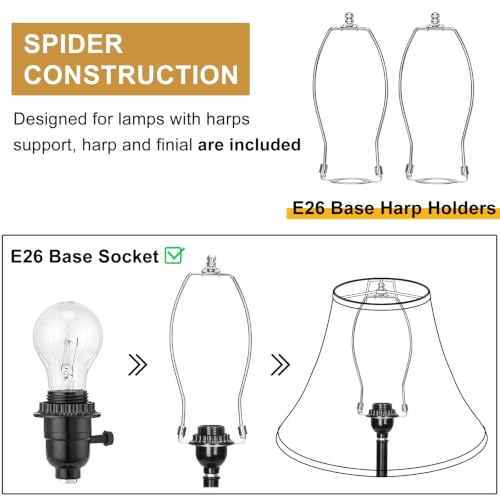 Large Bell Lamp Shades Set of 2 (2 Count)