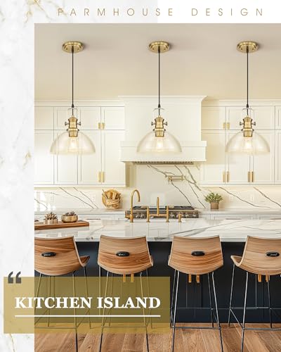 10.5" Gold Pendant Lights Kitchen Island