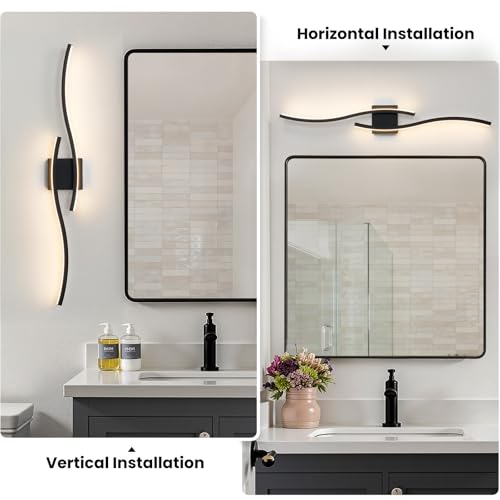 Black Battery Operated Wall Sconces (2 Count)