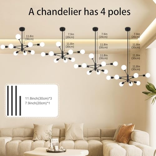 Chandeliers for Dining Room Black 8