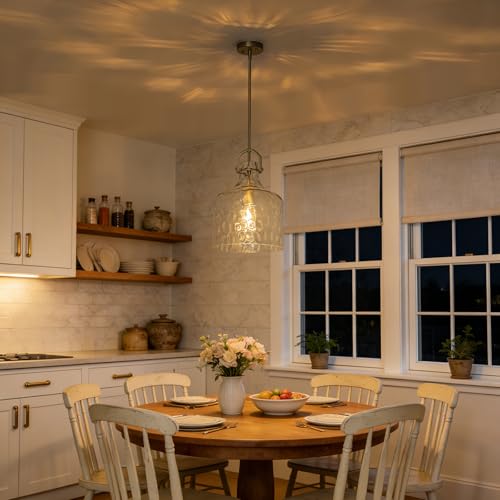 Oversized Large Hammered Glass Pendant Lights Kitchen Island Lighting