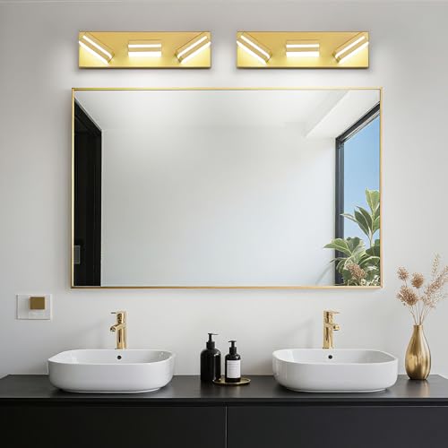 Modern LED Small Gold Acrylic Bathroom Lights Fixtures 3