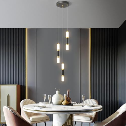 Modern Kitchen Pendant Lighting Over Island Dimmable LED 3 Light Mini Pendant Light