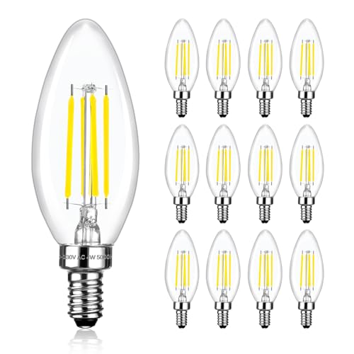 C35 Dimmable LED Candle Light Bulbs 40 Watt Equivalent (12 Count)