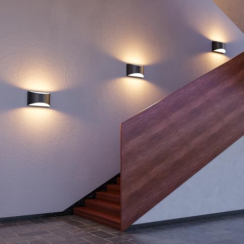 Black Modern LED Wall Sconces (4 Count)