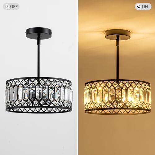 3 Light Crystal Ceiling Light