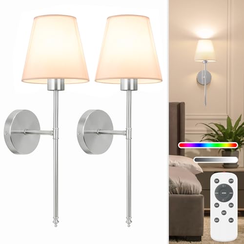 19.9 inch Battery Operated Wall Sconce Set of 2 (2 Count)