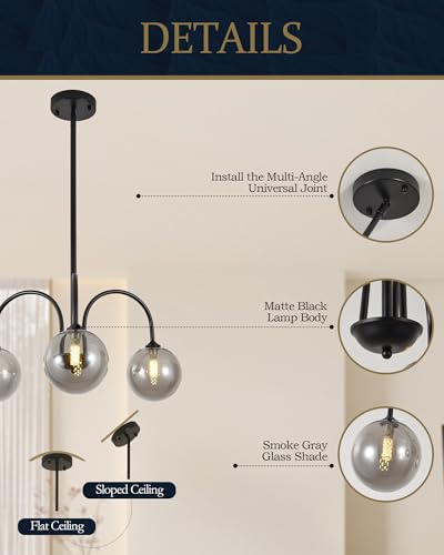 Black Sputnik Chandelier