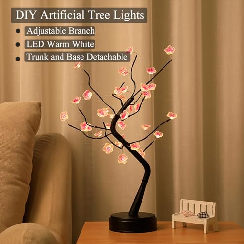 36 LED Cherry Blossom Sparkly Fairy Spirit Tree Lights Warm White