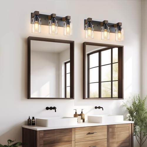 Farmhouse 3 Light Bathroom Vanity Light Fixtures