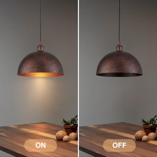 11.8” Industrial Metal Dome Pendant Light
