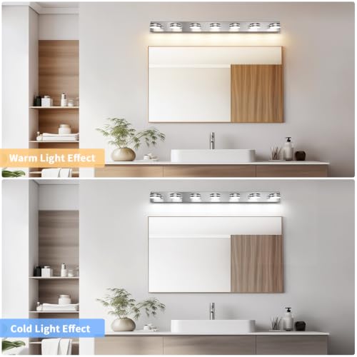 Modern Bathroom Light Fixtures Over Mirror 7 Light Vanity Light