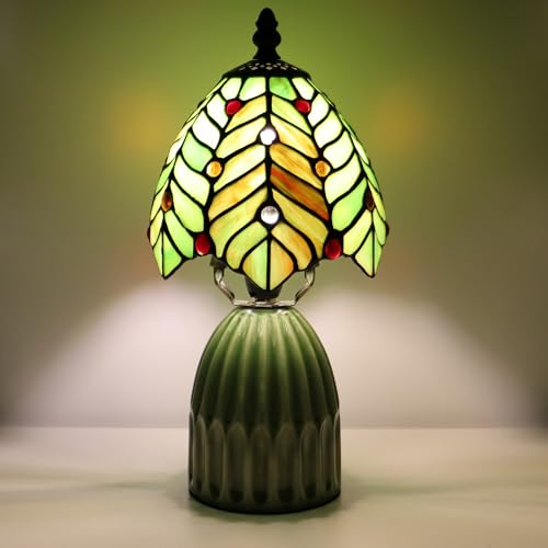 Tiffany Stained Glass Mushroom Table Lamp 12.5 Inch