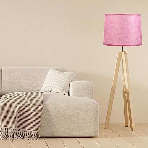 Lamp shades for Table Lamps 11.4" Top x 12.6" Bottom x 9.8" High Drum Lamp shades for Floor Lamps Medium Linen Lampshade Easy Assembly for Lamp Replacement
