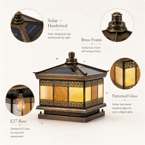 Vintage Outdoor Pillar Light Fixture