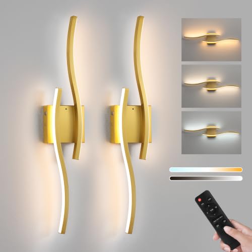 Gold Battery Operated Wall Sconces (2 Count)