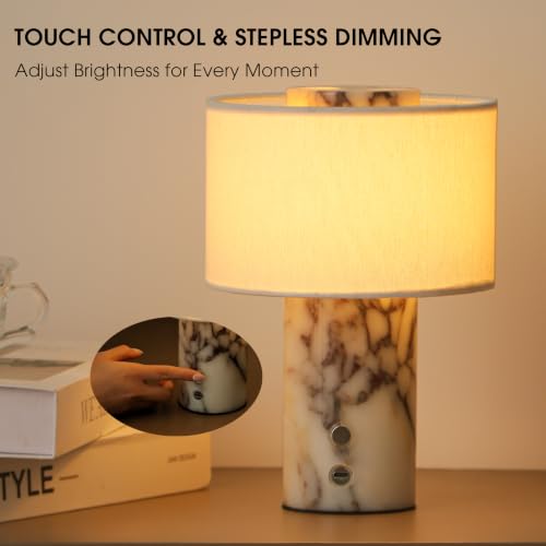 Marble Lamp Rechargeable Cordless Stone Touch Table Lamp