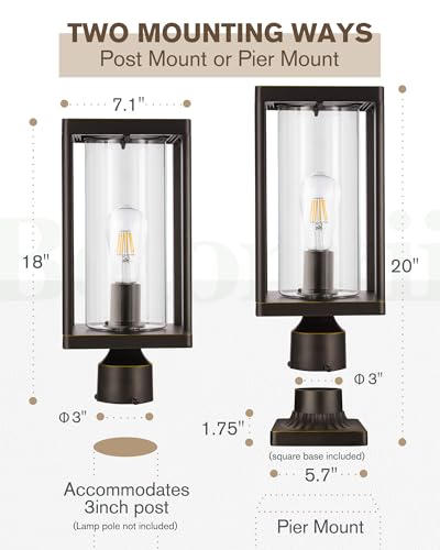 Outdoor Post Lights (2 Count)