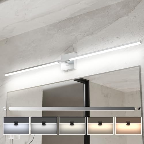 48" Matte Grey Modern Bathroom Vanity Lights