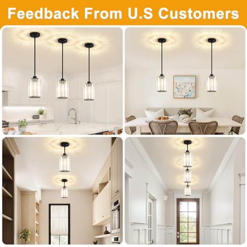 3 Pack Pendant Lights Kitchen Island (3 Count)