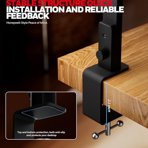 Wide Desk Lamp with Clamp for Dual Monitors