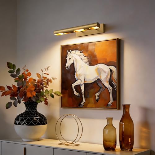 18 Inch Hardwired Picture for Wall Brass Picture Lighting (3 Count)