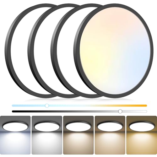 4Pack LED Flush Mount Ceiling Light Fixture (4 Count)
