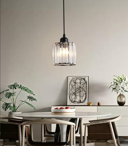 Crystal Pendant Lights Black 1 Light Cluster Ceiling