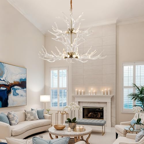 Acrylic Antler Chandelier Ceiling Light Fixtures