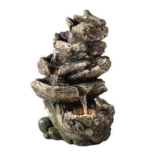 WIN1180 11" Indoor Tabletop Waterfall Fountain with LED Lights