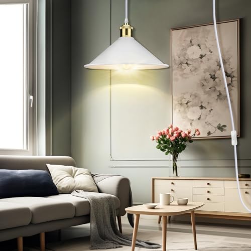 Big White Plug in Pendant Light