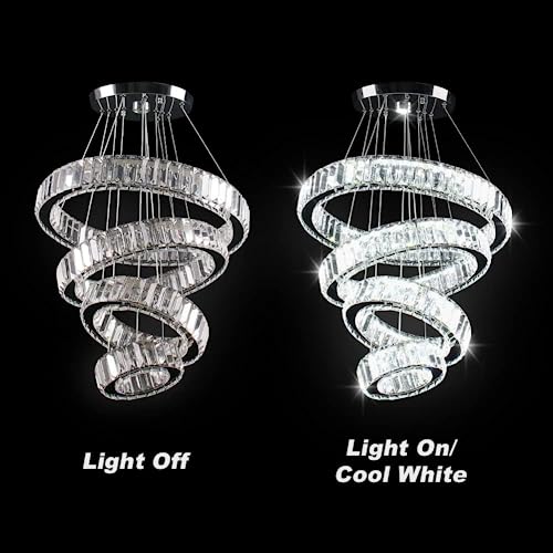 4 Ring Crystal Chandelier